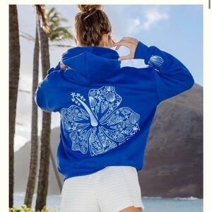 Authentic Palm Pink Puff Hibiscus Hoodie